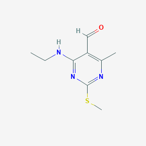 4-(Ethylamino)-6-methyl-2-(methylthio)pyrimidine-5-carbaldehyde