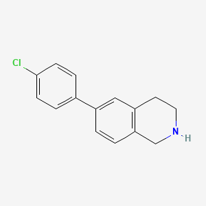 molecular formula C15H14ClN B8624930 6-(4-Chlorophenyl)-1,2,3,4-tetrahydroisoquinoline 