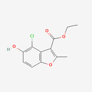 B8624936 2-Methyl-3-carbethoxy-4-chloro-5-hydroxybenzofuran CAS No. 17122-22-4