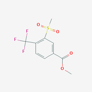 molecular formula C10H9F3O4S B8624943 Methyl 3-methylsulfonyl-4-trifluoromethylbenzoate 