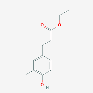 molecular formula C12H16O3 B8624961 3-(4-Hydroxy-3-methyl-phenyl)-propionic acid ethyl ester 