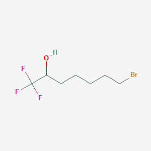 molecular formula C7H12BrF3O B8625004 7-Bromo-1,1,1-trifluoroheptan-2-OL CAS No. 928211-20-5
