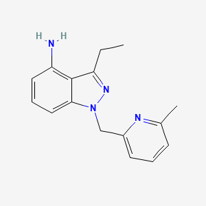 3-ethyl-((6-methylpyridin-2-yl)methyl)-1H-indazol-4-amine