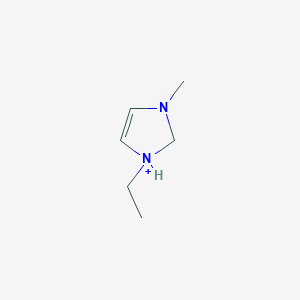 molecular formula C6H13N2+ B8625050 1H-Imidazolium, 1-ethyl-3-methyl- 