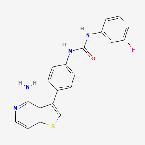 molecular formula C20H15FN4OS B8625112 1-(4-(4-Aminothieno[3,2-c]pyridin-3-yl)phenyl)-3-(3-fluorophenyl)urea CAS No. 832694-51-6