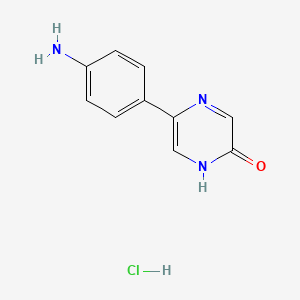 B8625281 5-(4-Aminophenyl)-2(1H)-pyrazinone hydrochloride CAS No. 89541-69-5