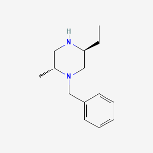molecular formula C14H22N2 B8625307 (2R,5S)-1-Benzyl-5-ethyl-2-methylpiperazine 