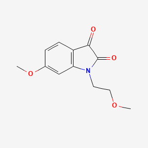 molecular formula C12H13NO4 B8625401 6-Methoxy-1-(2-methoxyethyl)-isatin 