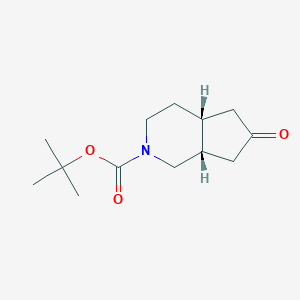 molecular formula C13H21NO3 B8625403 tert-butyl (4aR,7aS)-6-oxo-octahydro-1H-cyclopenta[c]pyridine-2-carboxylate 