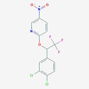 2-[1-(3,4-Dichlorophenyl)-2,2,2-trifluoroethoxy]-5-nitropyridine