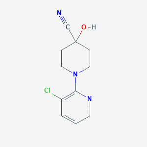 molecular formula C11H12ClN3O B8625453 1-(3-Chloropyridin-2-yl)-4-hydroxypiperidine-4-carbonitrile CAS No. 828265-98-1