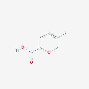 molecular formula C7H10O3 B8625463 5-methyl-3,6-dihydro-2H-pyran-2-carboxylic acid 