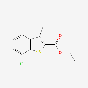 molecular formula C12H11ClO2S B8625468 Ethyl 7-chloro-3-methylbenzo[b]thiophene-2-carboxylate 