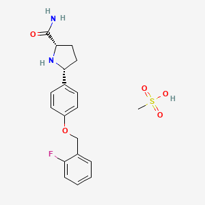 molecular formula C19H23FN2O5S B8625474 Raxatrigine mesylate CAS No. 934240-35-4