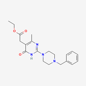 2-(4-Benzylpiperazino)-5-ethoxycarbonylmethyl-4-hydroxy-6-methylpyrimidine