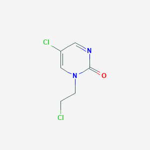 molecular formula C6H6Cl2N2O B8625535 1-(2-Chloroethyl)-5-chloropyrimid-2-one 