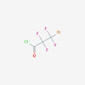 molecular formula C3BrClF4O B8625538 Propanoyl chloride, 3-bromo-2,2,3,3-tetrafluoro- CAS No. 64053-15-2