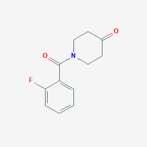 molecular formula C12H12FNO2 B8625553 1-(2-Fluorobenzoyl)-4-piperidinone 