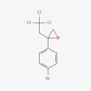 molecular formula C10H8BrCl3O B8625561 2-(4-Bromophenyl)-2-(2,2,2-trichloroethyl)oxirane CAS No. 58993-52-5