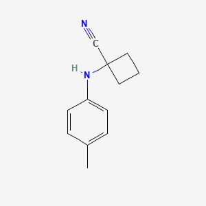 molecular formula C12H14N2 B8625567 1-(4-Methylphenyl)aminocyclobutanenitrile 