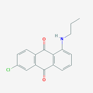 molecular formula C17H14ClNO2 B8625586 6-Chloro-1-(propylamino)anthracene-9,10-dione CAS No. 61100-58-1