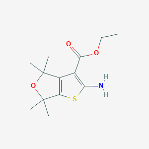 2-Amino-4,4,6,6-tetramethyl-4,6-dihydrothieno[2,3-c]furan-3-carboxylic acid ethyl ester