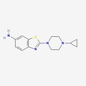 molecular formula C14H18N4S B8625635 2-(4-Cyclopropylpiperazin-1-yl)benzothiazol-6-ylamine 