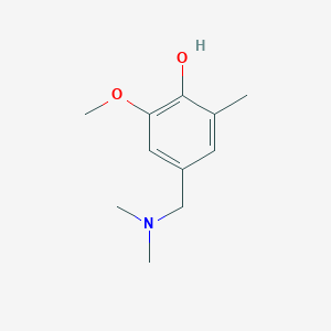 molecular formula C11H17NO2 B8625657 Dimethyl(4-hydroxy-3-methoxy-5-methylbenzyl)amine 