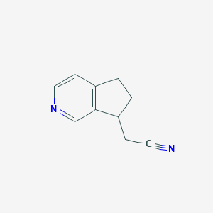 molecular formula C10H10N2 B8625663 6,7-dihydro-5H-cyclopenta[c]pyridin-7-ylacetonitrile 