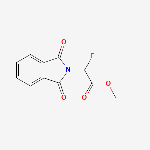 molecular formula C12H10FNO4 B8625673 Ethyl 2-(1,3-dioxoisoindolin-2-yl)-2-fluoroacetate 