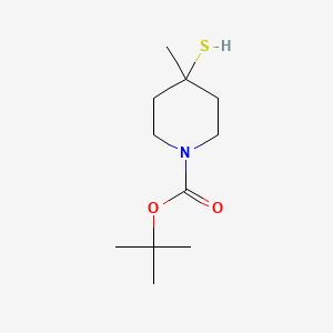 molecular formula C11H21NO2S B8625679 tert-Butyl 4-mercapto-4-methylpiperidine-1-carboxylate 