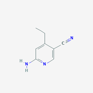 molecular formula C8H9N3 B8625687 6-Amino-4-ethylnicotinonitrile 