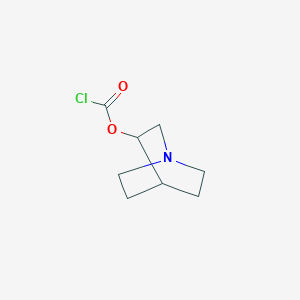 molecular formula C8H12ClNO2 B8625707 1-Azabicyclo[2.2.2]octan-3-yl carbonochloridate 
