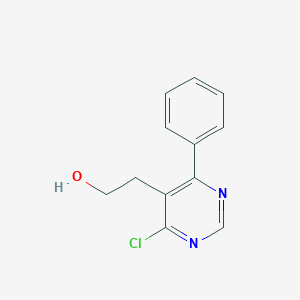 molecular formula C12H11ClN2O B8625717 2-(4-Chloro-6-phenylpyrimidin-5-yl)ethanol 