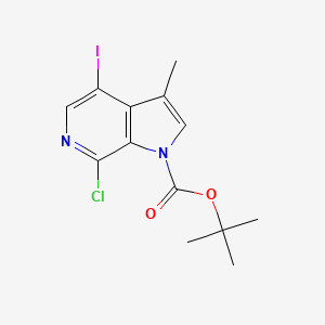 molecular formula C13H14ClIN2O2 B8625731 7-Chloro-4-iodo-3-methyl-pyrrolo[2,3-c]pyridine-1-carboxylic acid tert-butyl ester CAS No. 871819-22-6