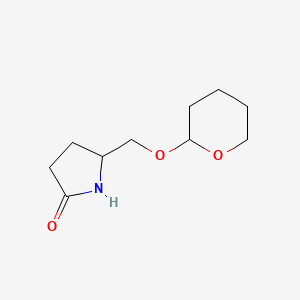 molecular formula C10H17NO3 B8625735 5-{[(Oxan-2-yl)oxy]methyl}pyrrolidin-2-one CAS No. 62401-07-4