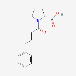 molecular formula C15H19NO3 B8625745 (2R)-1-(4-phenylbutanoyl)pyrrolidine-2-carboxylic acid 