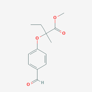molecular formula C13H16O4 B8625757 Methyl 2-(4-formylphenoxy)-2-methylbutanoate CAS No. 62187-15-9
