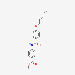 molecular formula C21H25NO4 B8625788 Methyl 4-{[4-(hexyloxy)benzoyl]amino}benzoate 