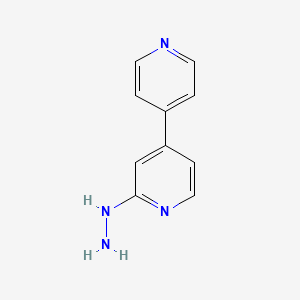 molecular formula C10H10N4 B8625794 2-Hydrazino-4,4'-bipyridine 