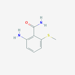 molecular formula C8H10N2OS B8625885 2-Amino-6-(methylthio)benzamide 