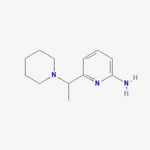 molecular formula C12H19N3 B8625903 6-(1-Piperidin-1-yl-ethyl)-pyridin-2-ylamine 