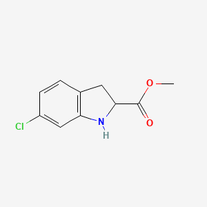 molecular formula C10H10ClNO2 B8625935 Methyl 6-chloro-indoline-2-carboxylate 