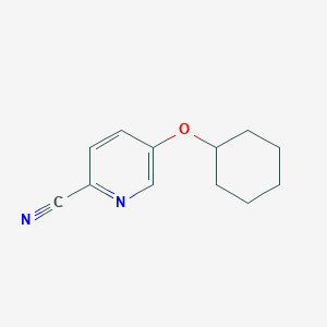 molecular formula C12H14N2O B8625959 5-Cyclohexyloxy-pyridine-2-carbonitrile 