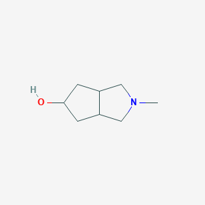 molecular formula C8H15NO B8625980 5-Hydroxy-2-methyloctahydrocyclopenta[c]pyrrole 
