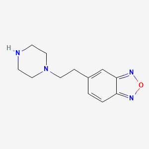 molecular formula C12H16N4O B8626234 1-[2-(Benzofurazan-5-yl)ethyl]piperazine 