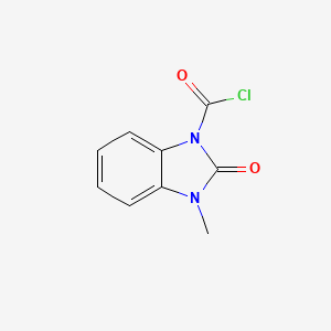 molecular formula C9H7ClN2O2 B8626276 1H-Benzimidazole-1-carbonyl chloride, 2,3-dihydro-3-methyl-2-oxo- CAS No. 65657-54-7