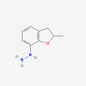 molecular formula C9H12N2O B8626286 7-Hydrazino-2,3dihydro-2-methylbenzofuran 