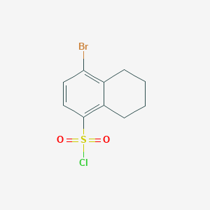 molecular formula C10H10BrClO2S B8626295 4-Bromo-5,6,7,8-tetrahydronaphthalene-1-sulfonyl chloride 