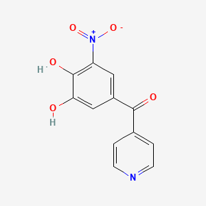 molecular formula C12H8N2O5 B8626306 (3,4-Dihydroxy-5-nitrophenyl)(4-pyridinyl)methanone CAS No. 125629-00-7